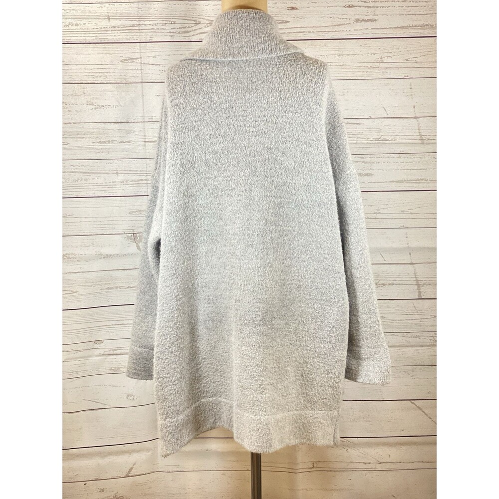 Brandy Melville Kennedy Drape Sweater Marled Gray  One Size - Picture 2 of 11